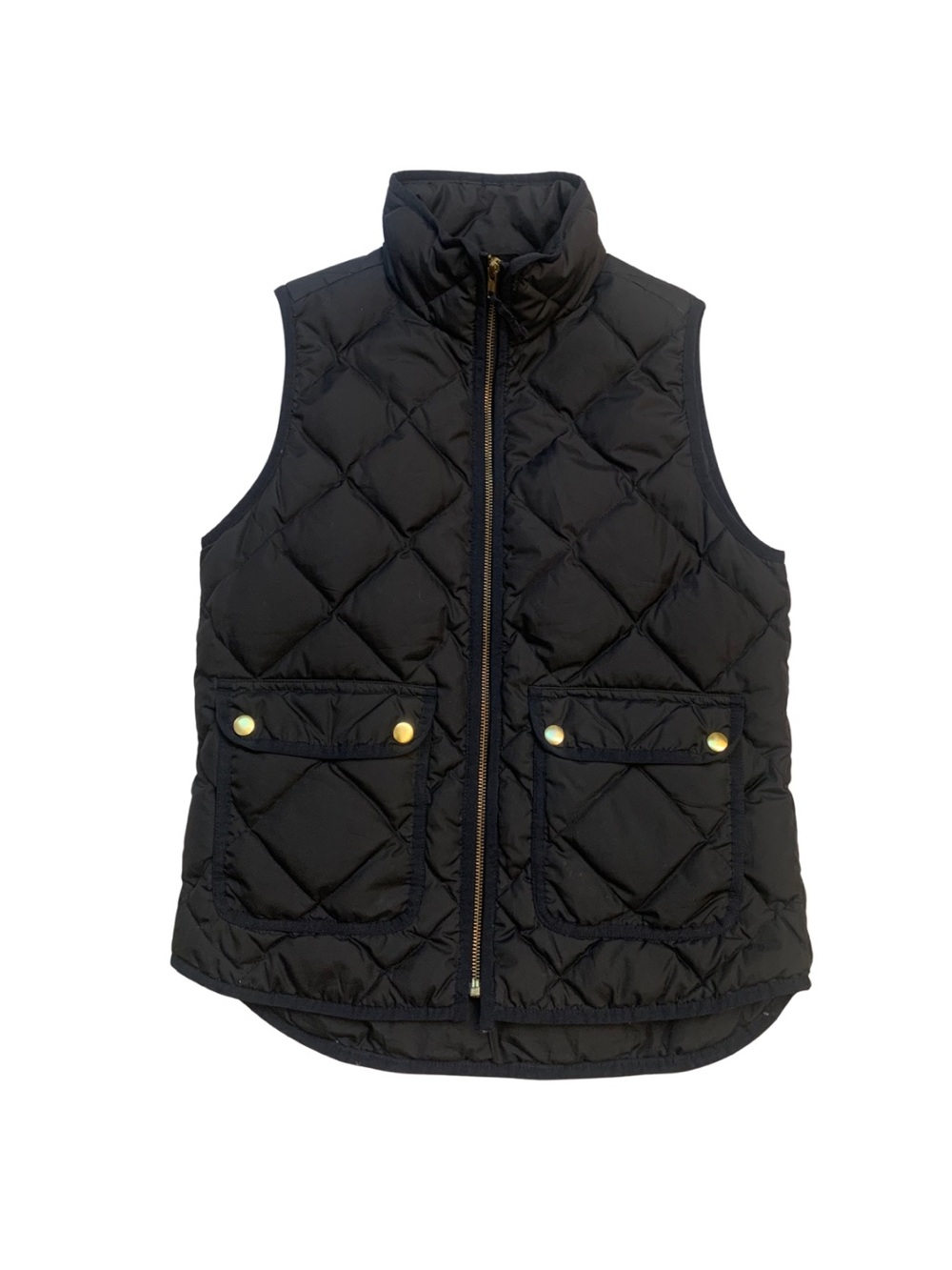 J. Crew Black Quilted Puffer Vest Utility Fall Winter Classic Preppy Outdoors